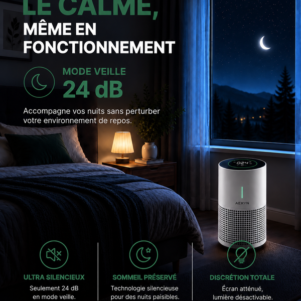 AERYN - Purificateur d'air pour la chambre.